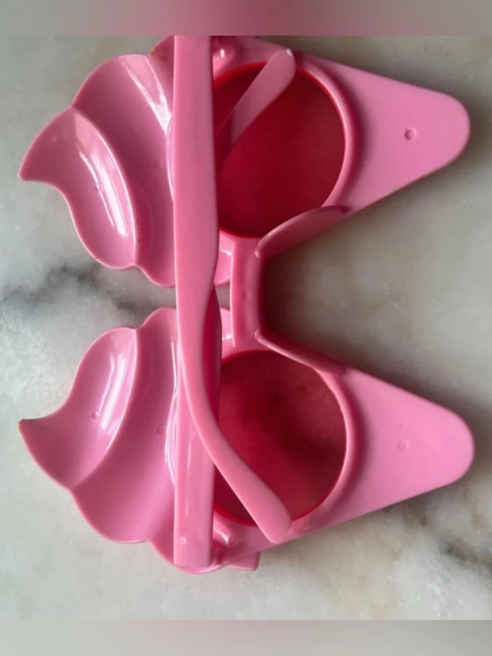 Ice Cream Cone Novelty Sunglasses - Pink and Yellow